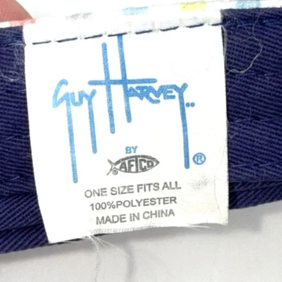 Hat Designer Golf Visor Guy Harvey Plaid Visor Colorful Plaid OSFA Strap Back - Picture 6 of 6